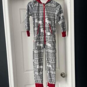 Tipsy Elves Gray and Red Kids Onesie